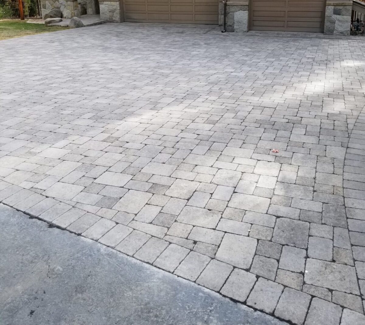 Completed Incline Village paver and heated driveway