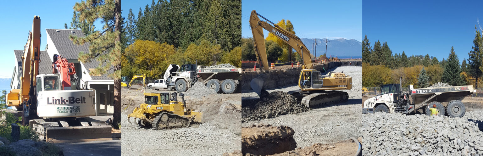 Cruz Construction paving crew at work in Northern Nevada